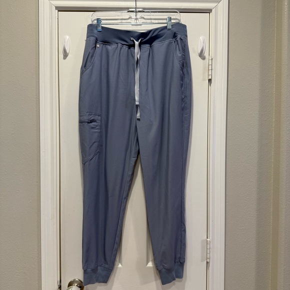 FIGS Technical Collection Zamora Jogger Vapor Blue Women's Scrubs Pants Large - Picture 1 of 11